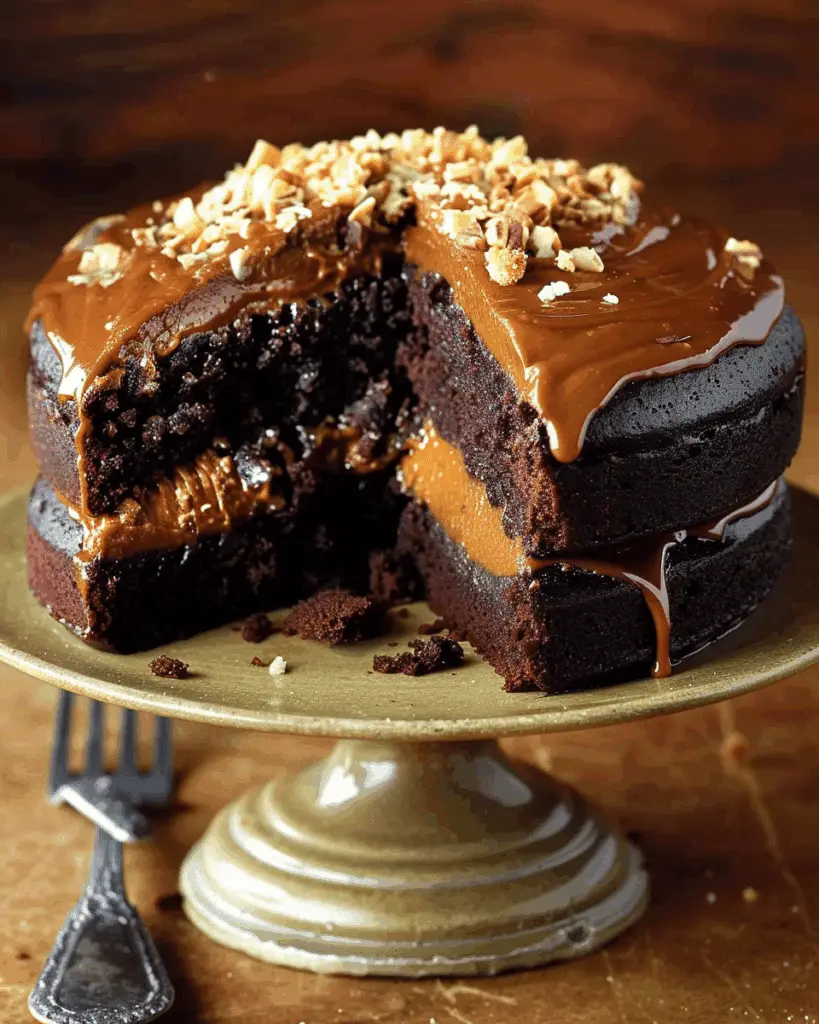 Peanut Butter Earthquake Cake