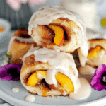 Peach Cheesecake Cinnamon Rolls