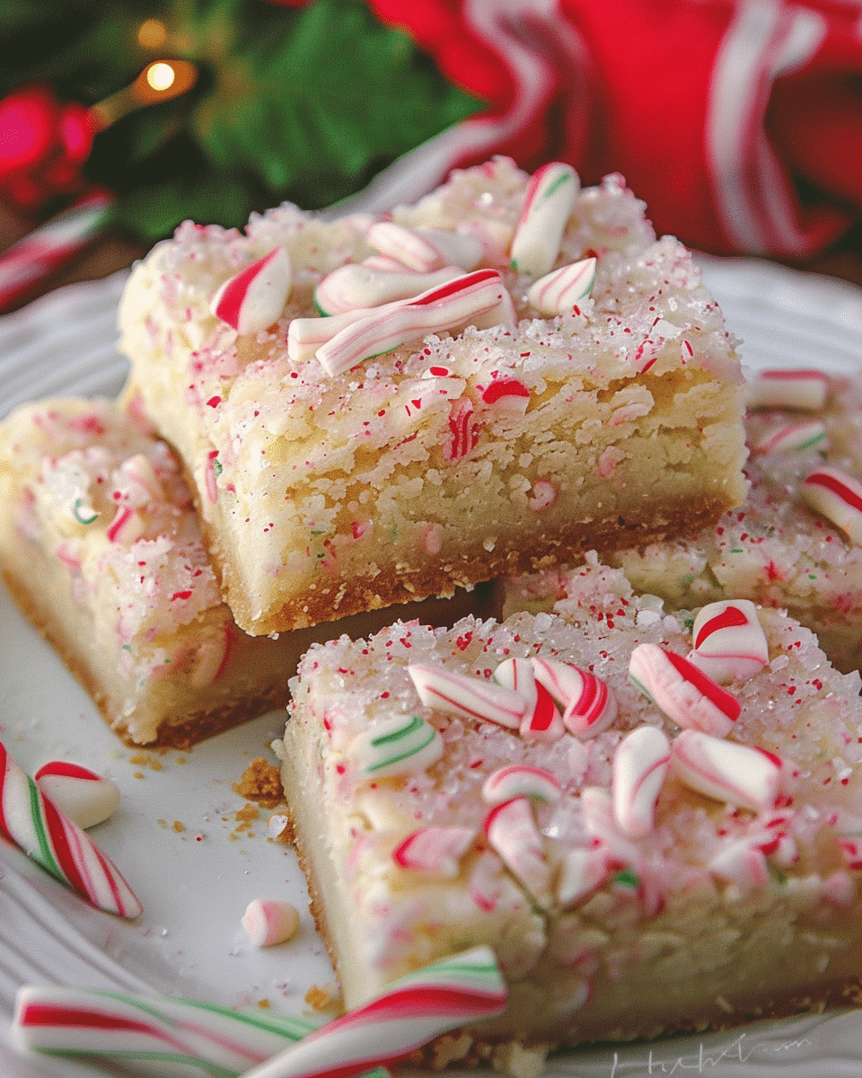 Peppermint Sugar Cookie Bars