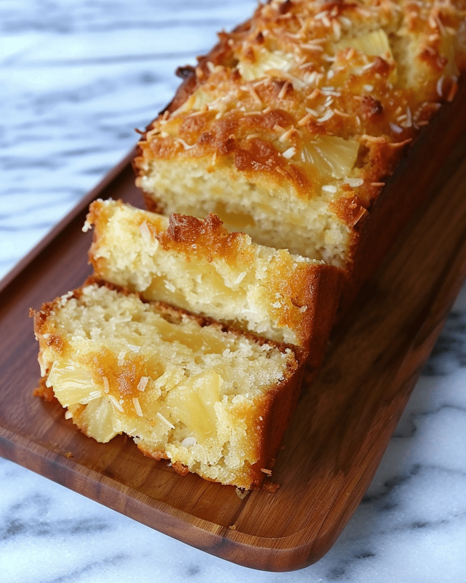 Pineapple Coconut Loaf Bread