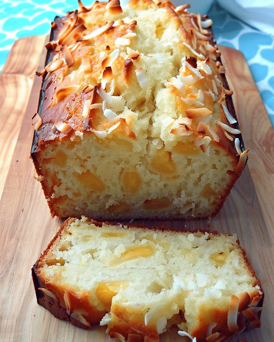 Pineapple Coconut Loaf Bread