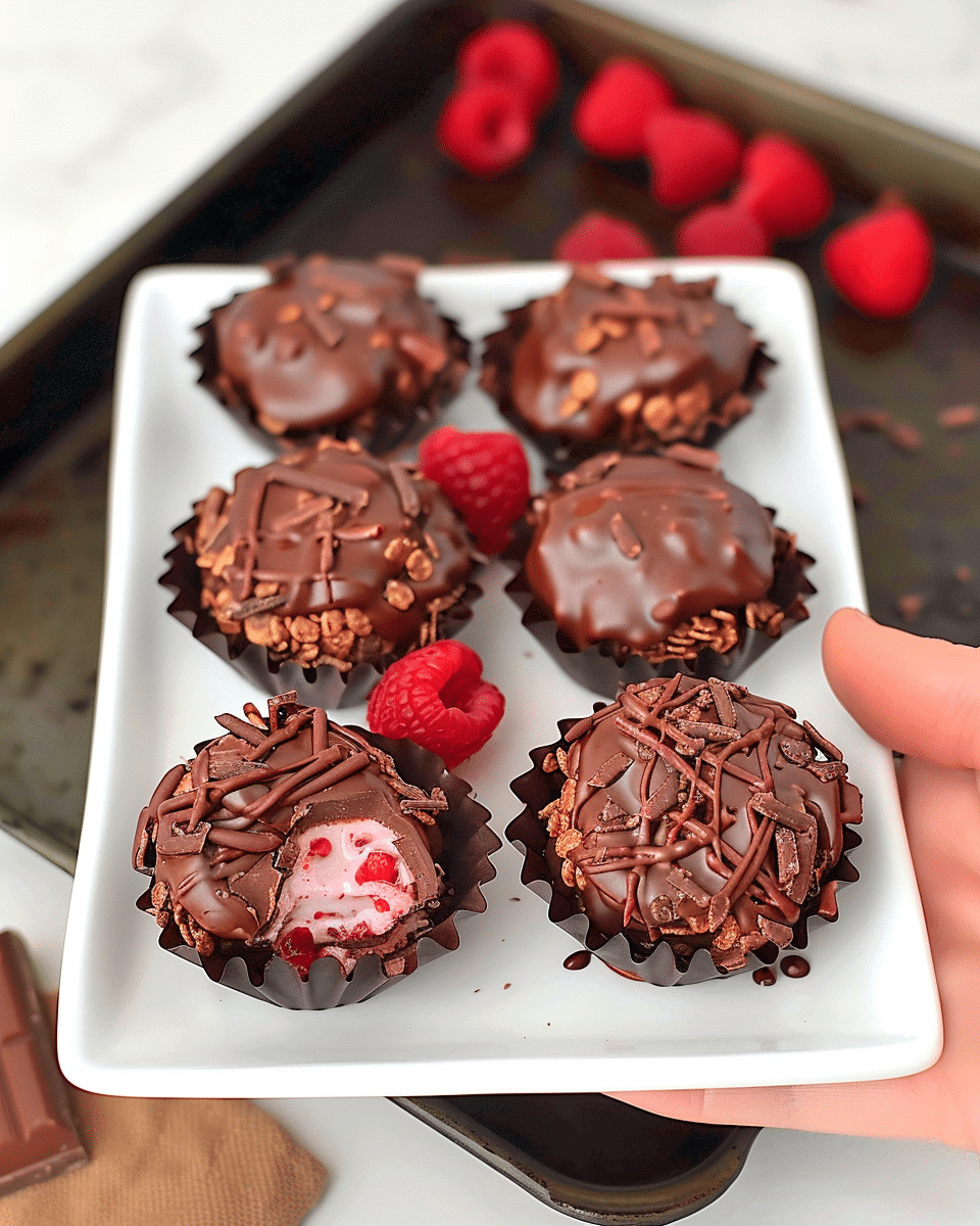 Raspberry Chocolate Yogurt Clusters