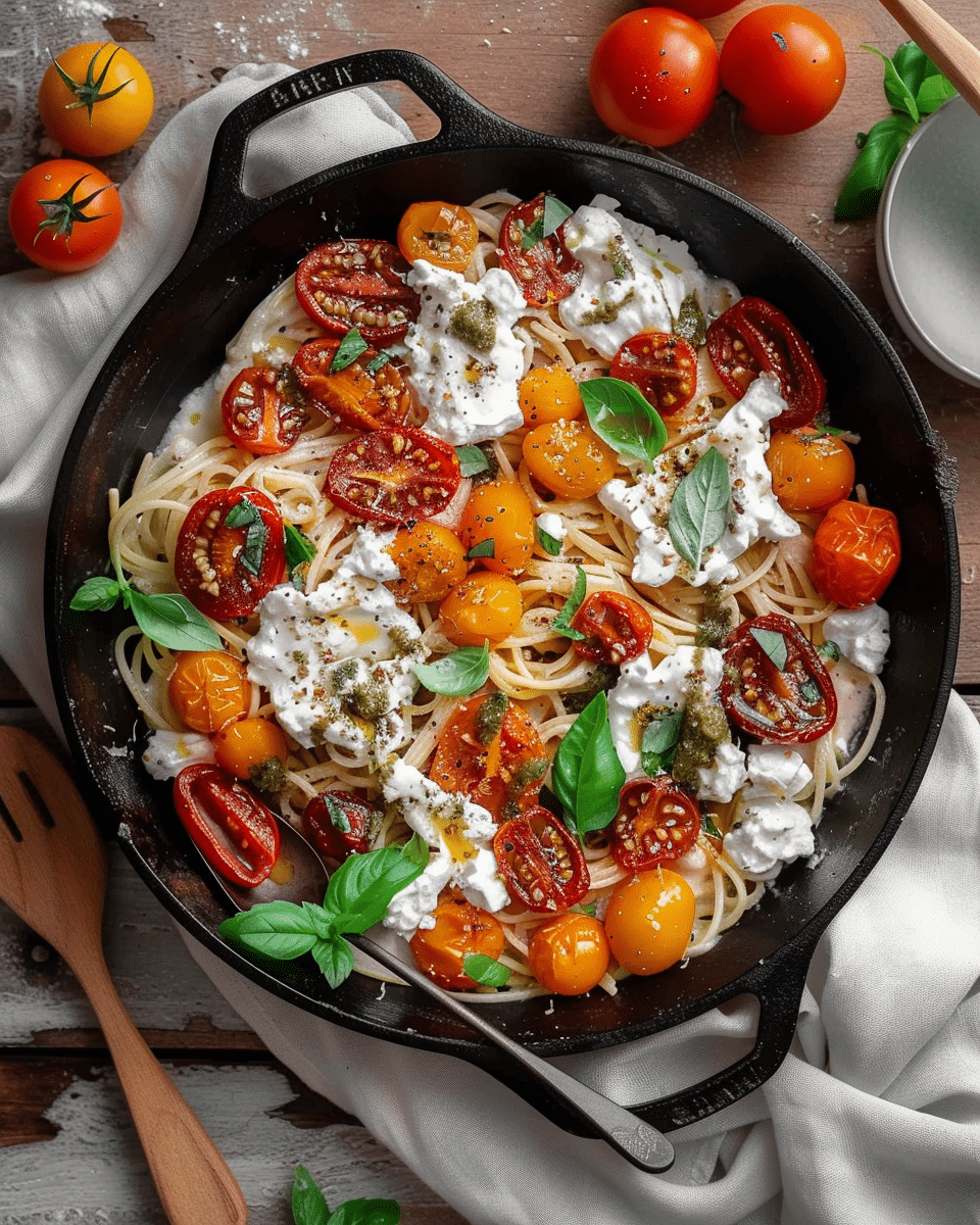 Roasted Tomato Burrata Pasta