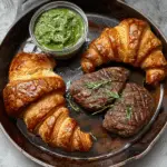 Salisbury Steak Dinner with Honey Butter Croissants