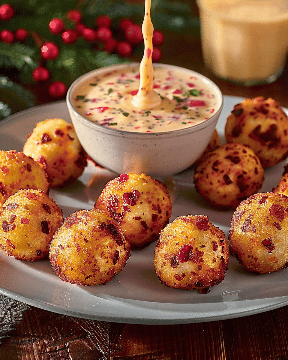 Reuben Balls with Spicy Thousand Island Dipping Sauce