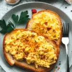 Scrambled Eggs with Garlic Toast