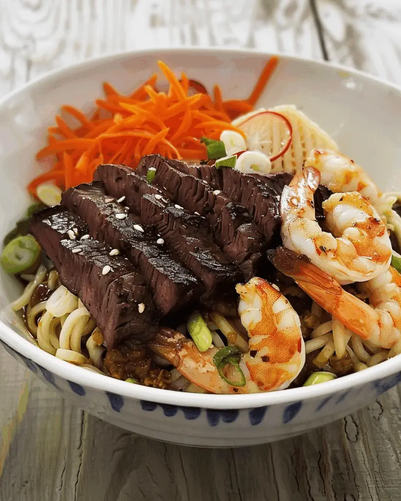 Shrimp and Steak Noodles