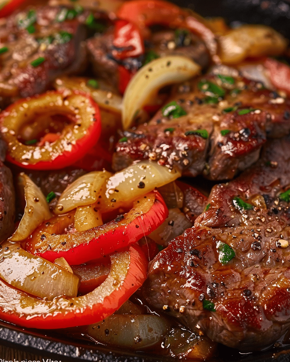 Sizzling Chinese Pepper Steak with Onions