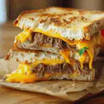 Slow Cooker Beef & Cheddar Sandwiches