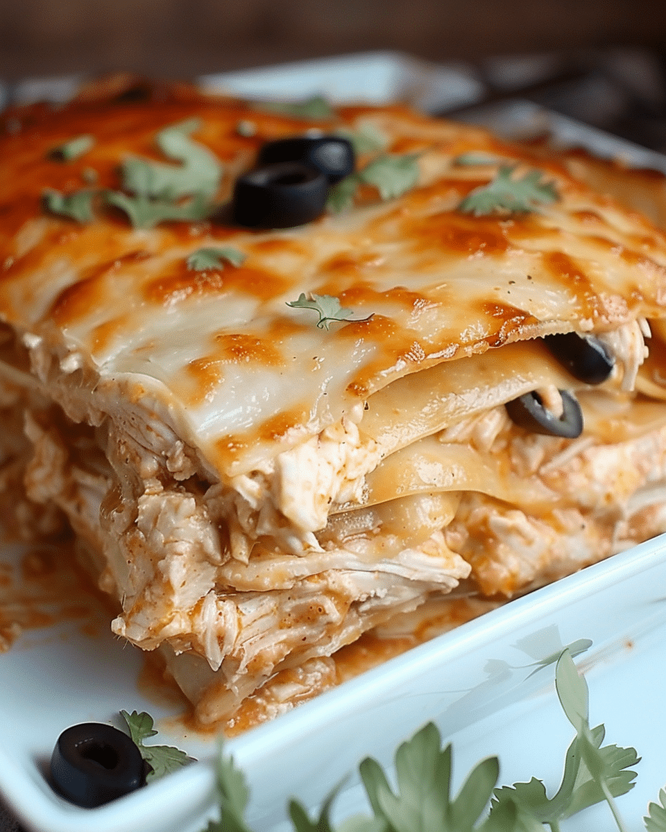Sour Cream Chicken Enchilada Casserole