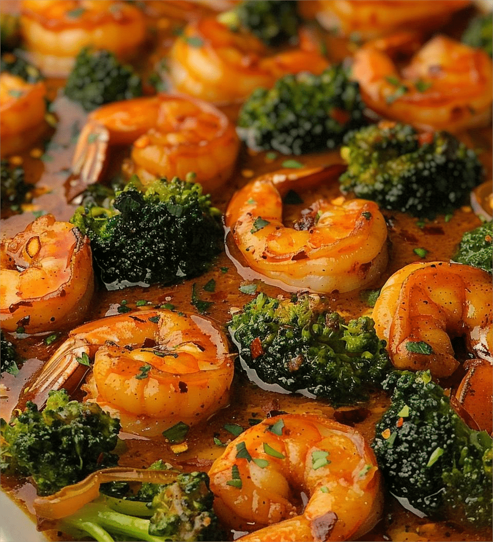 Spicy Honey-Garlic Shrimp & Broccoli Stir-Fry