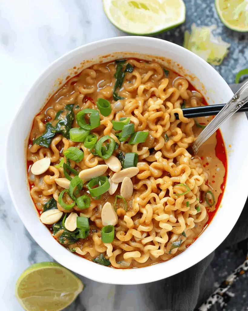 Spicy Peanut Butter Ramen Noodles