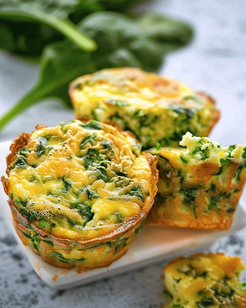 Spinach Egg Muffins with Cheese