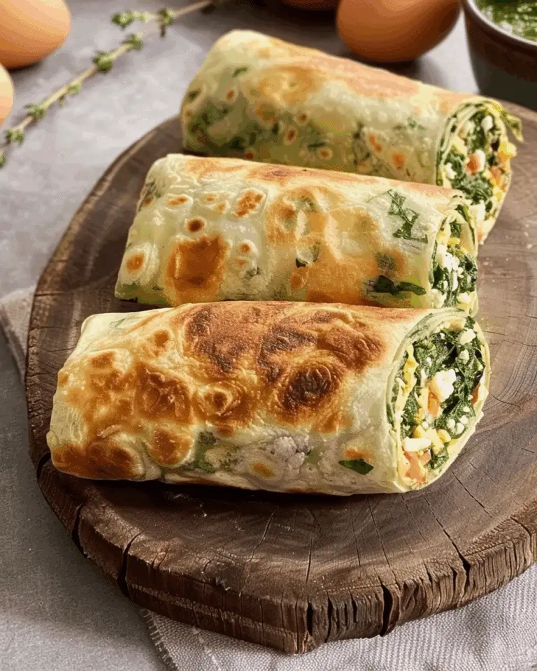 Spinach and Feta Egg Wraps