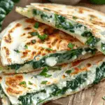 Spinach and Feta Quesadillas with Crispy Tortillas