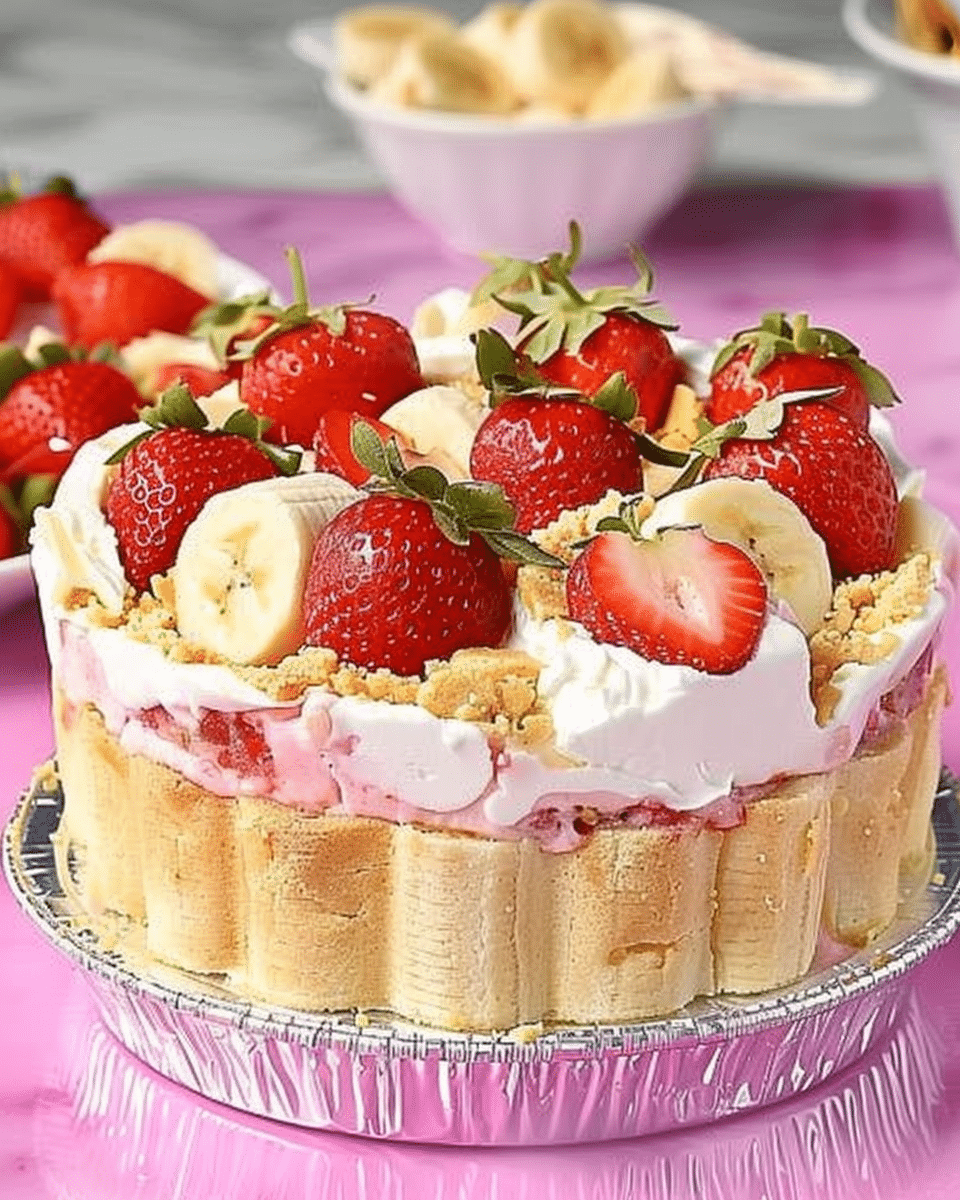 Strawberry Cheesecake Banana Pudding