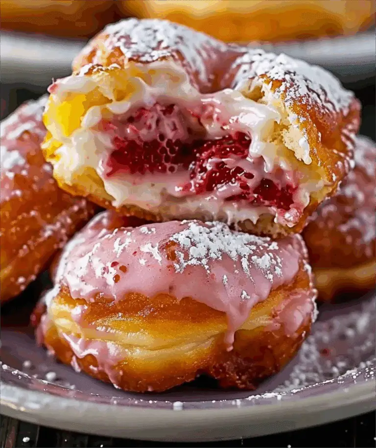 Strawberry Cheesecake Stuffed Donuts