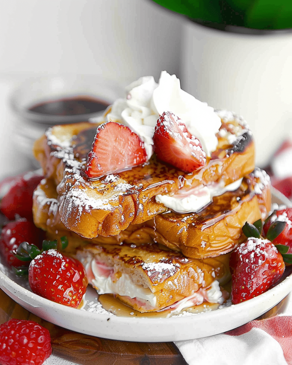 Stuffed Strawberry Cheesecake French Toast