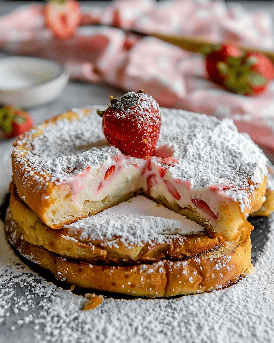 Stuffed Strawberry Cheesecake French Toast
