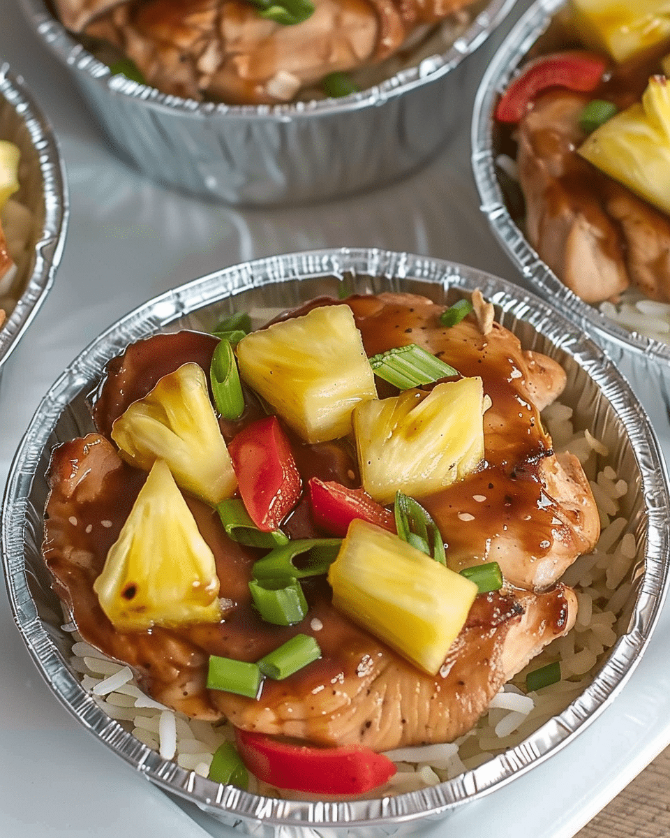 Teriyaki Chicken and Pineapple Foil Packets