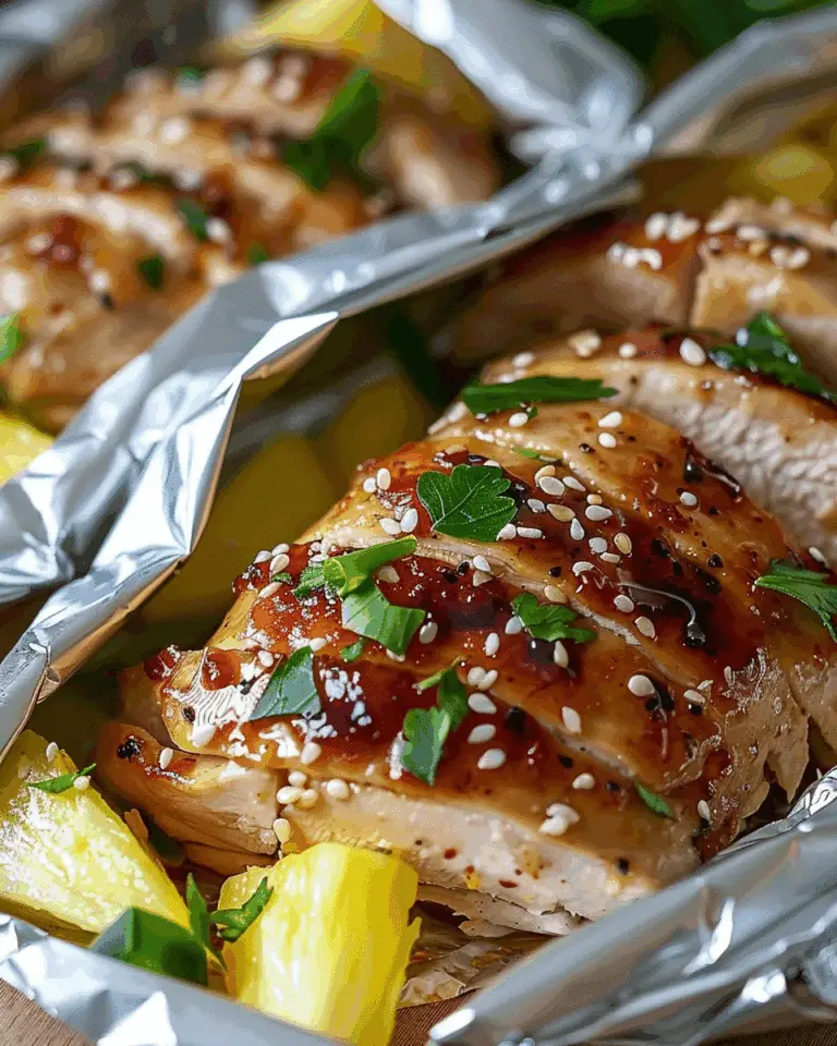 Teriyaki Chicken and Pineapple Foil Packets