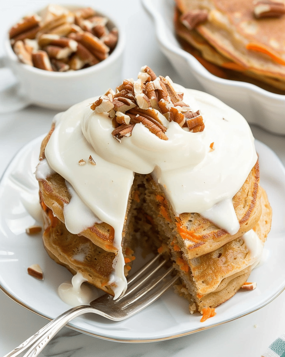 Vegan Carrot Cake Pancakes