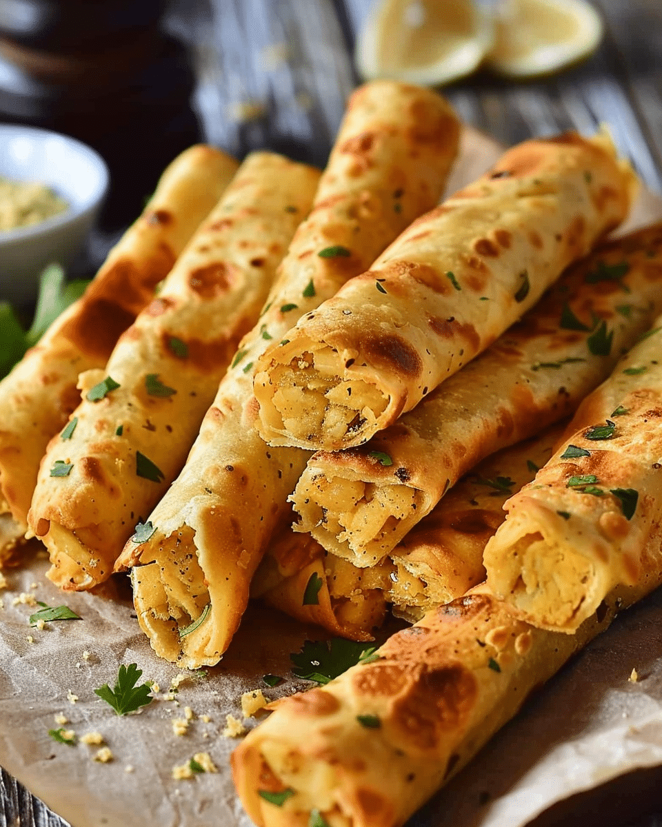 Easy Vegan Taquitos (Baked Veggie Flautas)