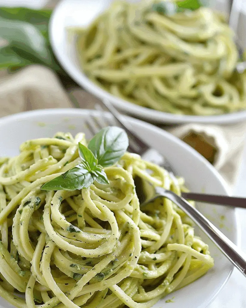 Zucchini Noodles with Creamy Avocado Pesto