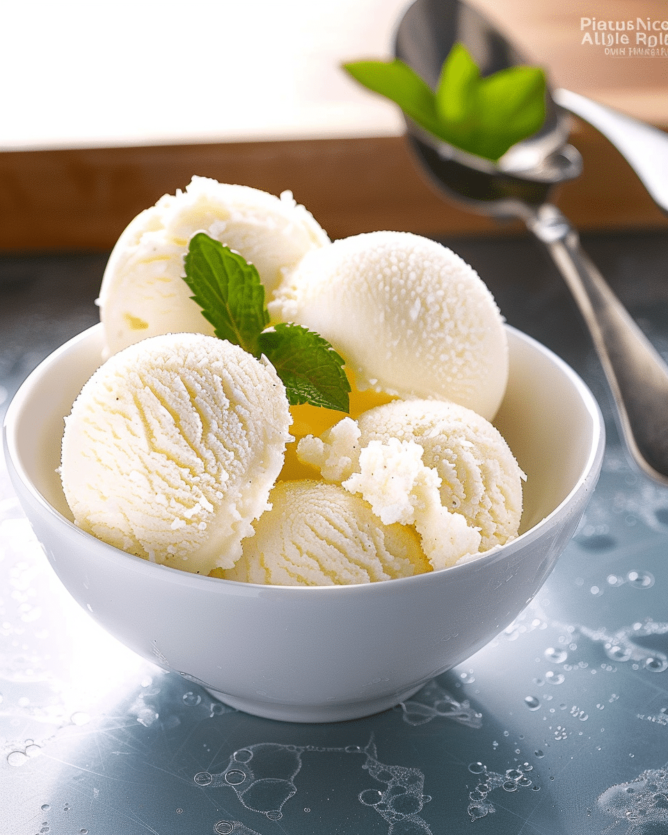 2 Ingredient Pineapple Coconut Sorbet