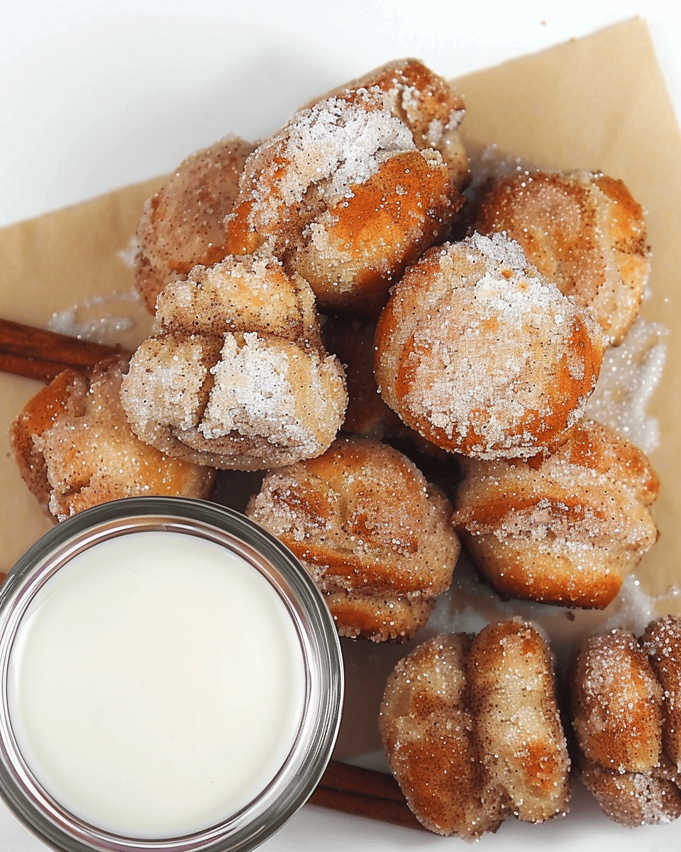 Air Fryer Cinnamon Roll Bites with 2-Ingredient Dough