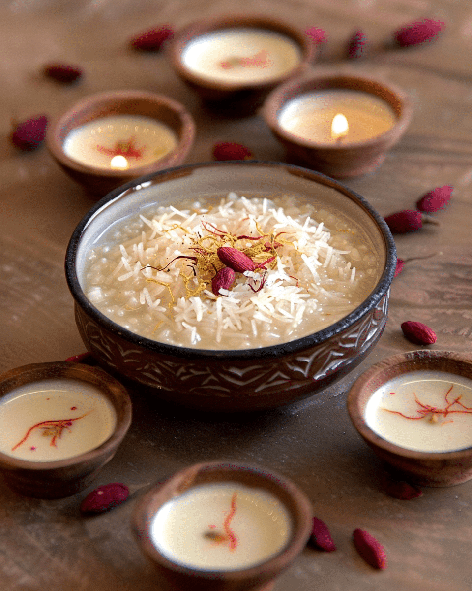 Almond and Saffron Phirni