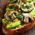 Avocado Garlicky Mushroom Toast with Sourdough