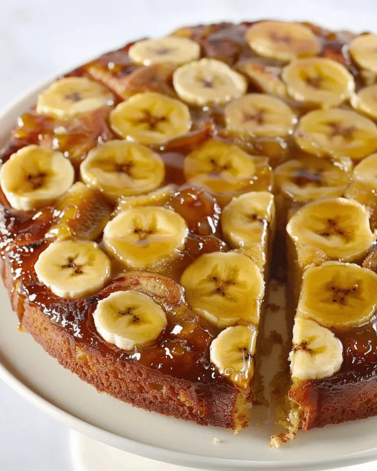 Banana Upside Down Cake (No Eggs, No Dairy)