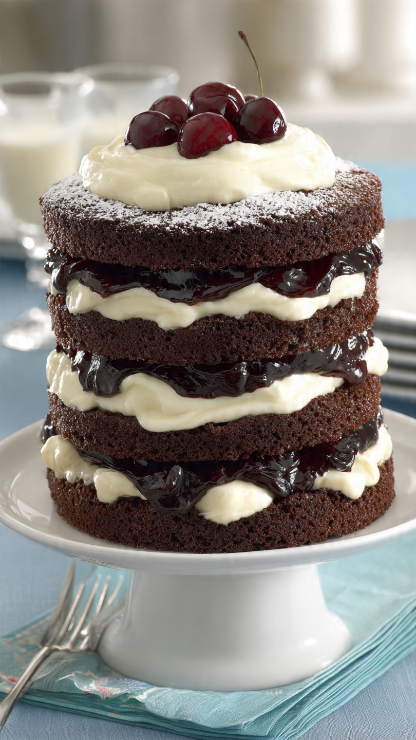 Black Forest Cherry Chocolate Cake