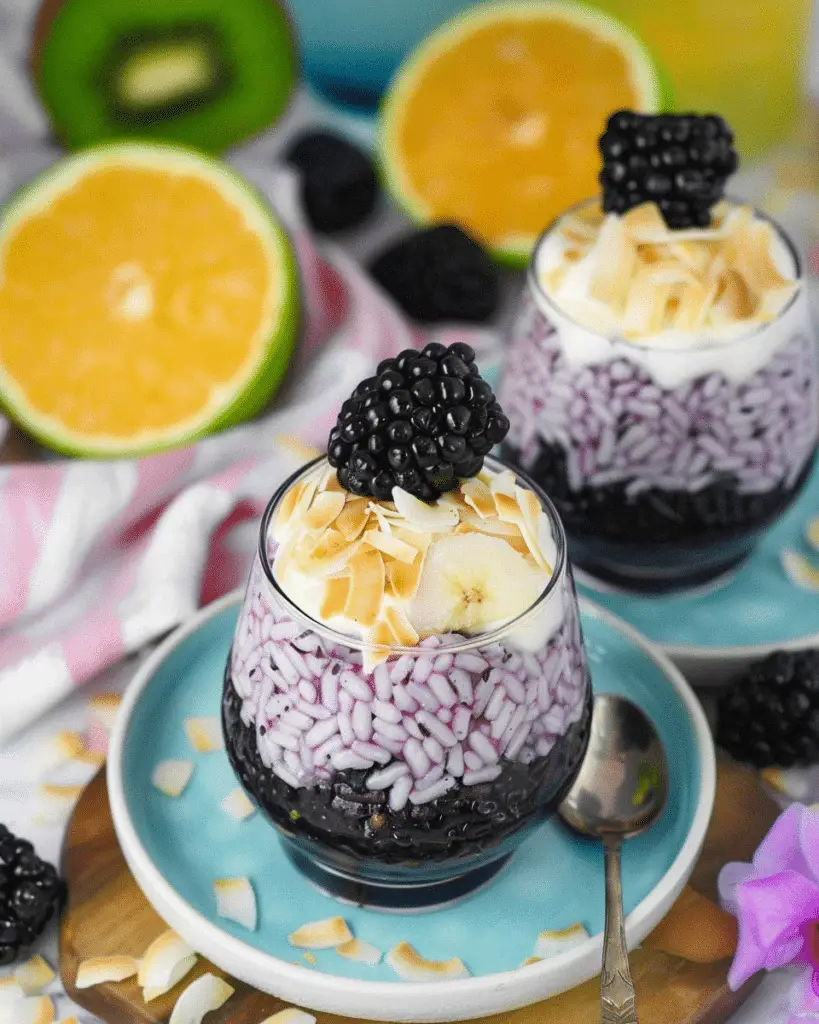 Black Sticky Rice Pudding with Coconut Milk