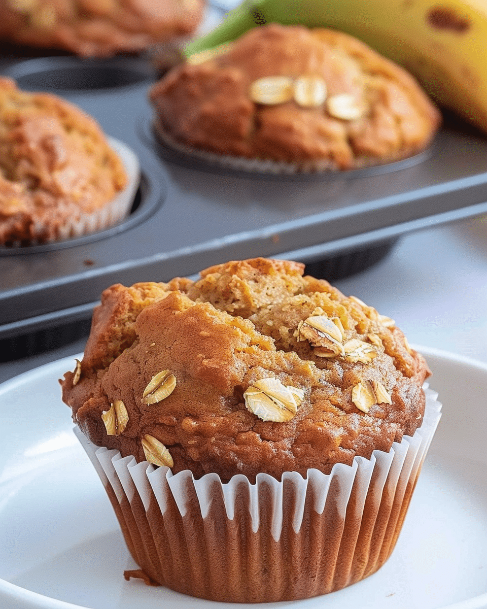 Blender Banana Oatmeal Muffins