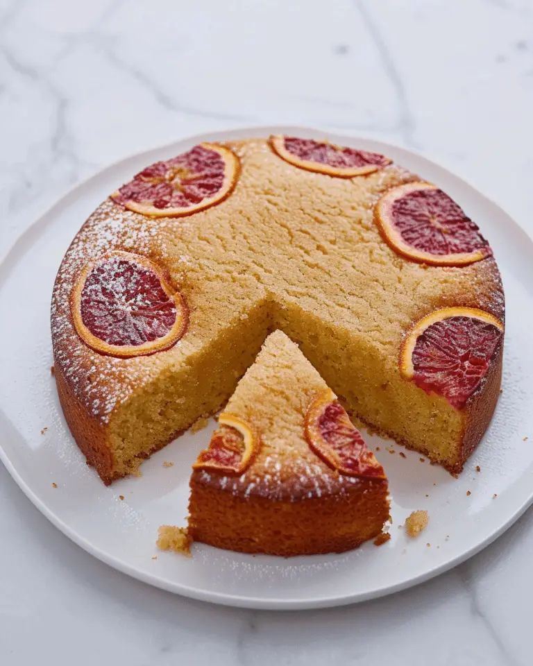 Blood Orange, Saffron and Semolina Cake
