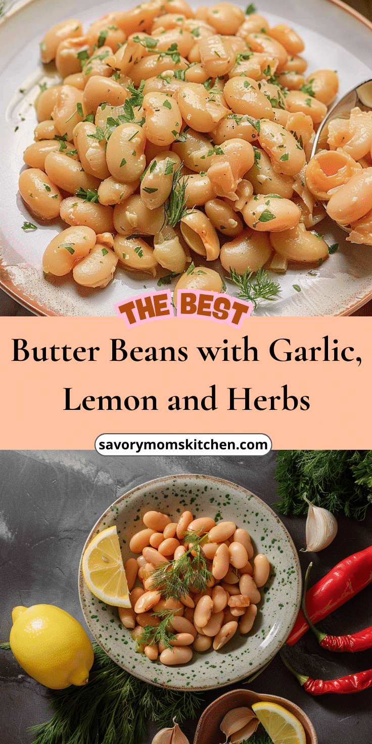 Butter Beans with Garlic, Lemon and Herbs | Savory Mom Kitchen