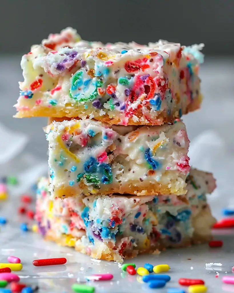 Cake Batter Gooey Bars