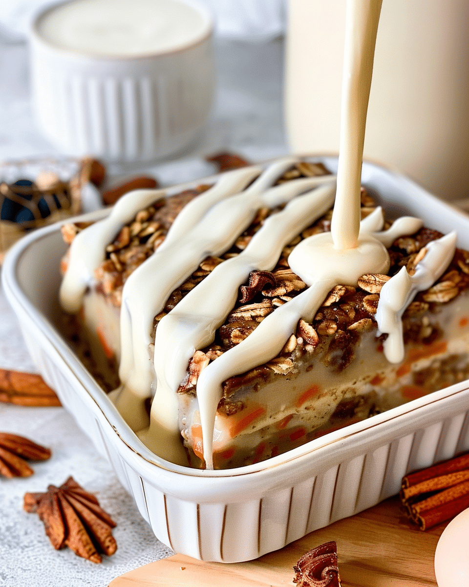 Carrot Cake Baked Oatmeal (Dairy-Free)