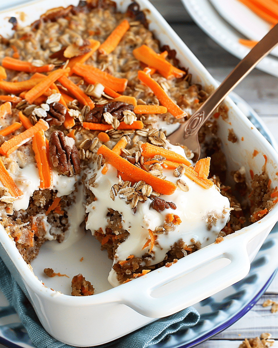 Carrot Cake Baked Oatmeal (Dairy-Free)