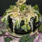 Charred Cabbage With Creamy Spicy Garlic Sauce