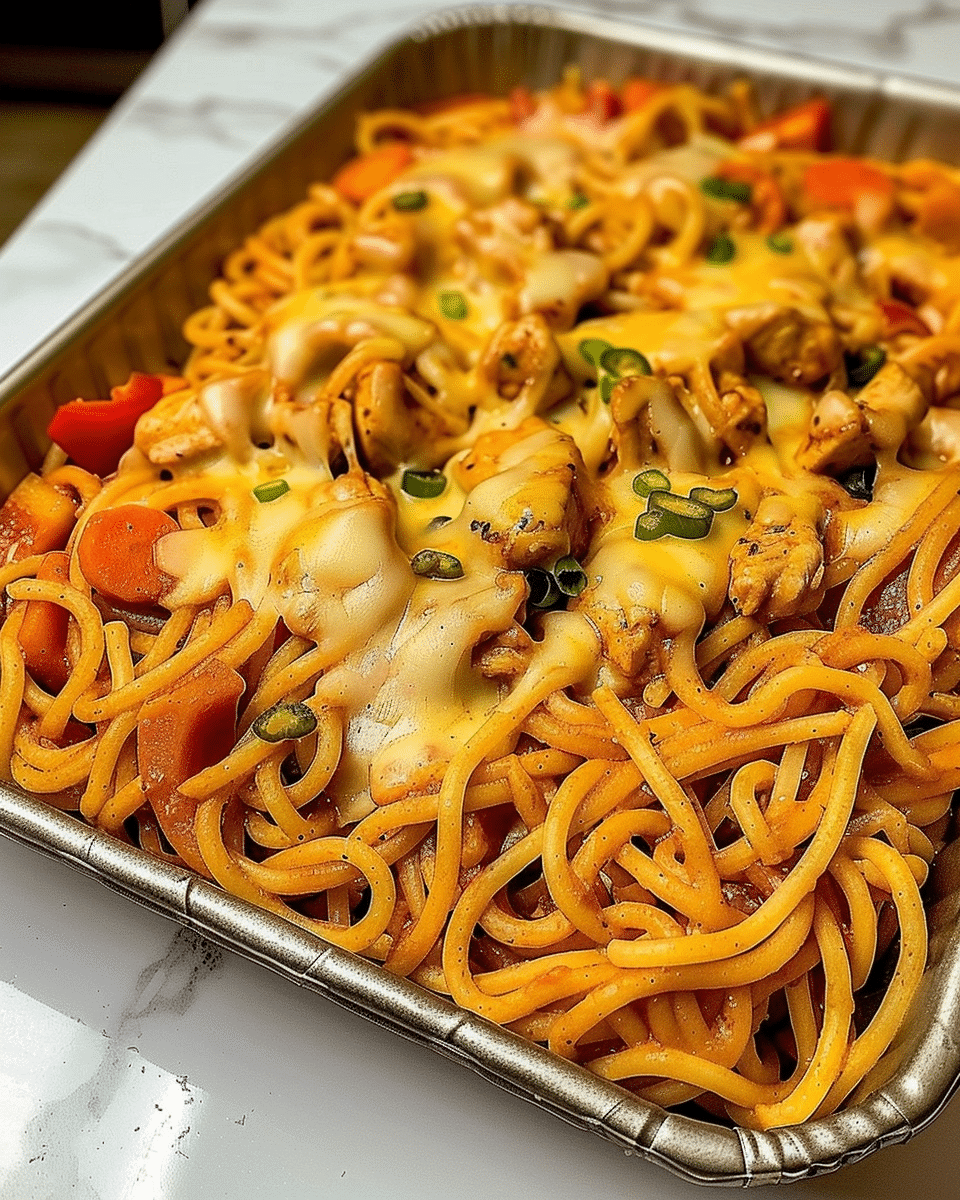 Heavenly Garlic Butter Chicken & Veggie Spaghetti