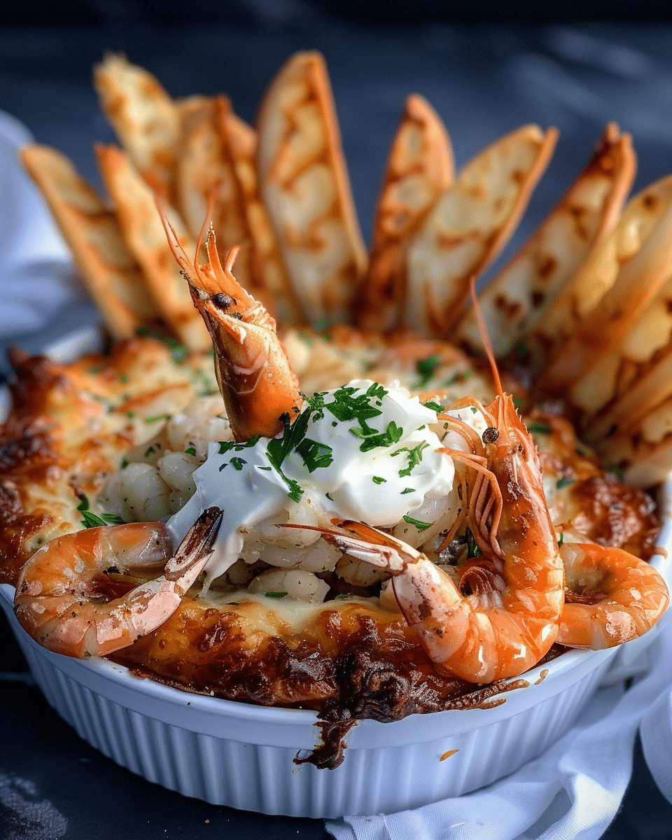 Cheesy Shrimp and Crab Bake Dip
