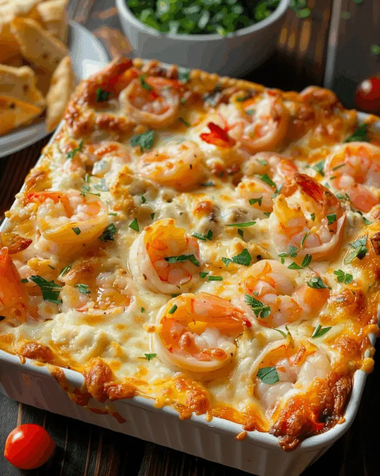 Cheesy Shrimp and Crab Bake Dip