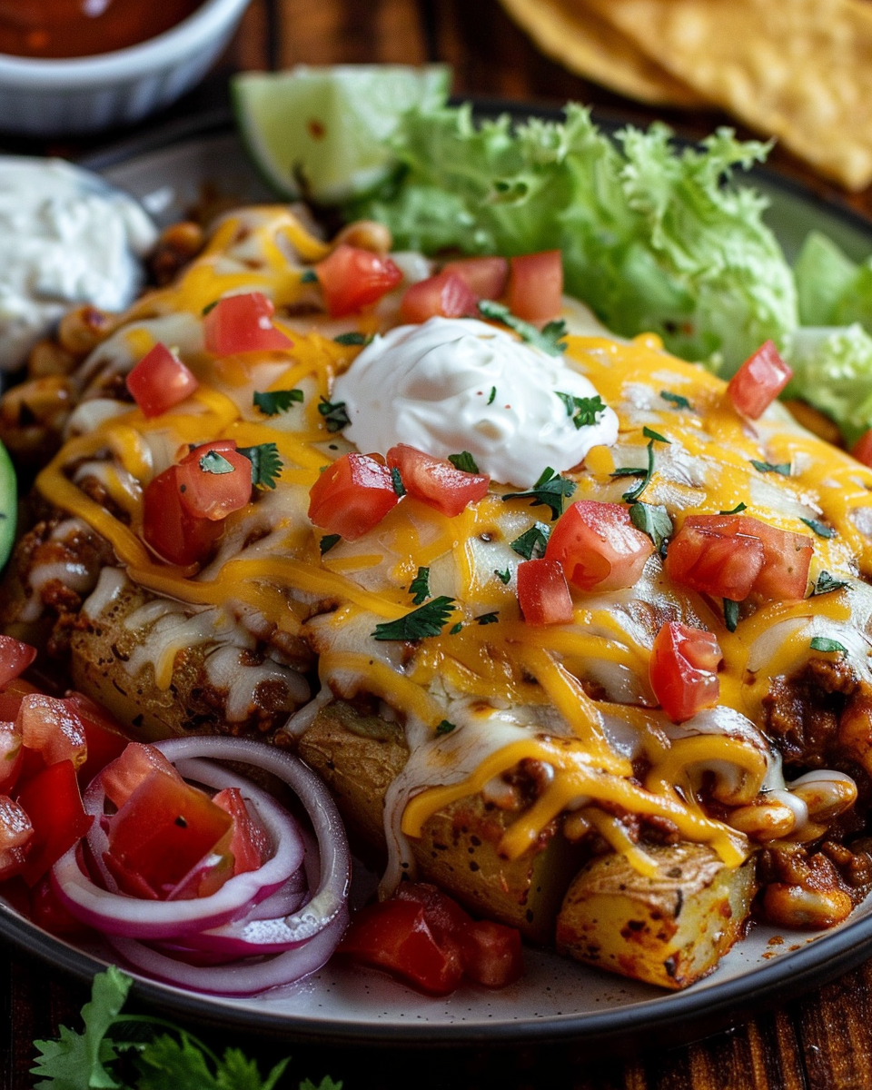 Cheesy Taco Potatoes