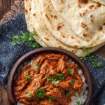 Chicken Kosha with Roti