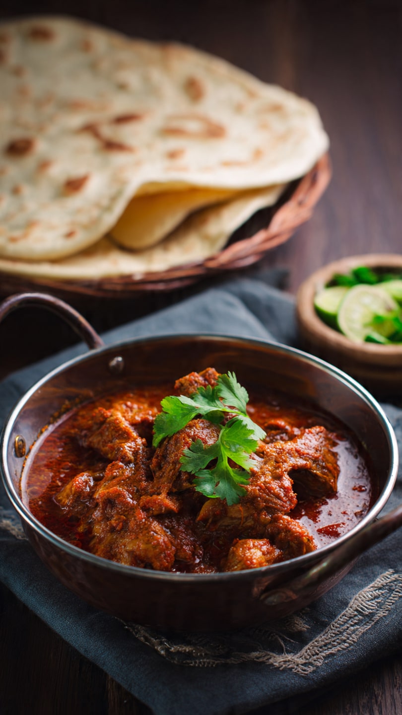 Chicken Kosha with Roti