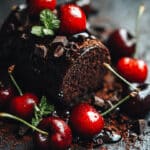 Chocolate Cherry Mousse Log