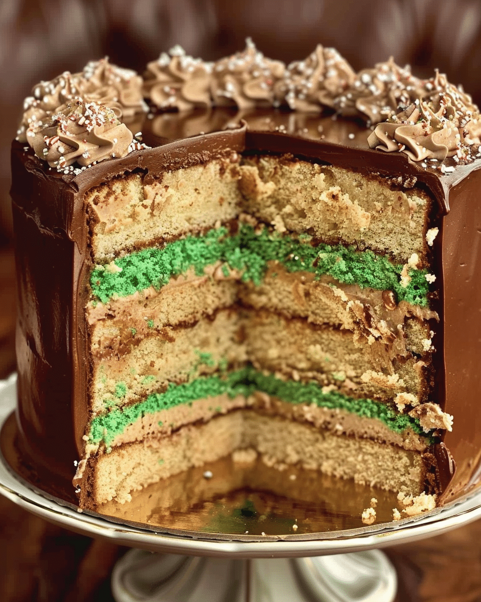 Chocolate Peppermint Crisp Layer Cake